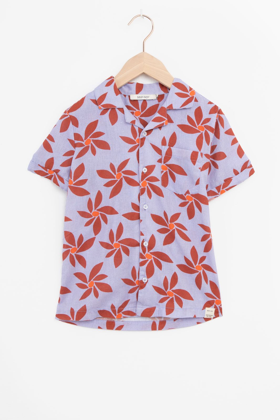 Chemise avec imprimé fleuri - lavande