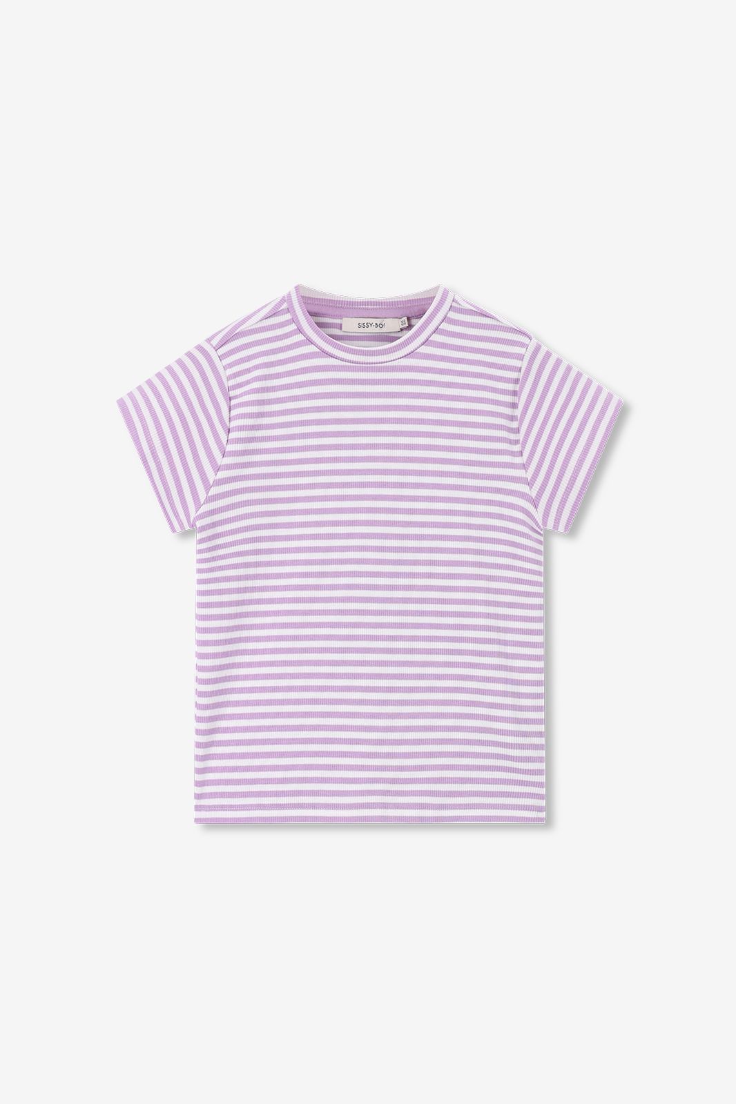 T-shirt rayé - violet clair