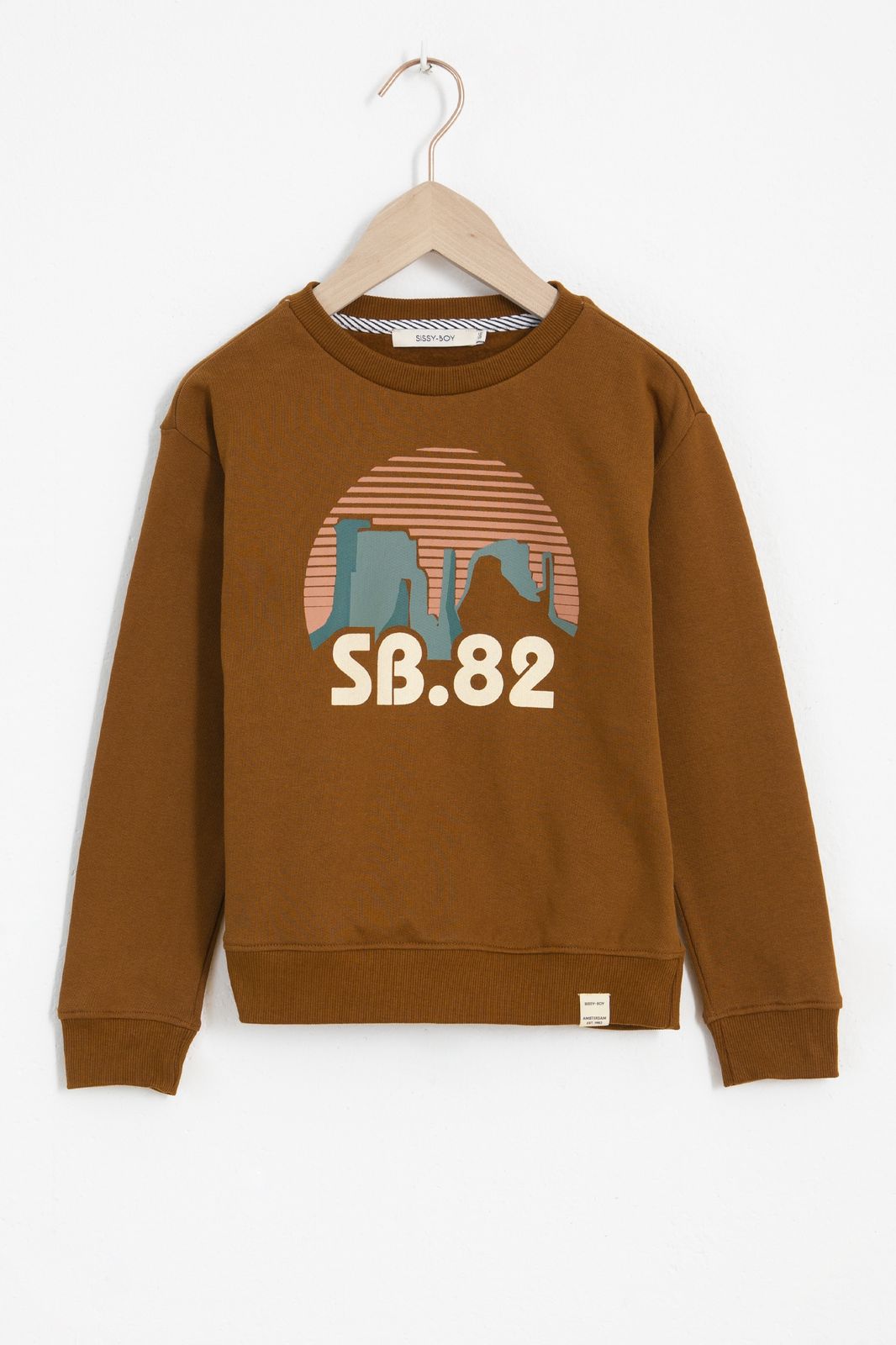 Bruine graphic sweater - Kids | Sissy-Boy