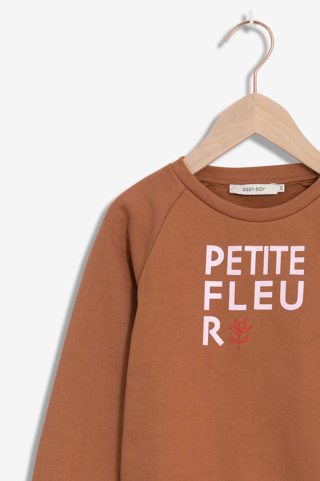 Bruine sweater Petite fleur - Kids | Sissy-Boy