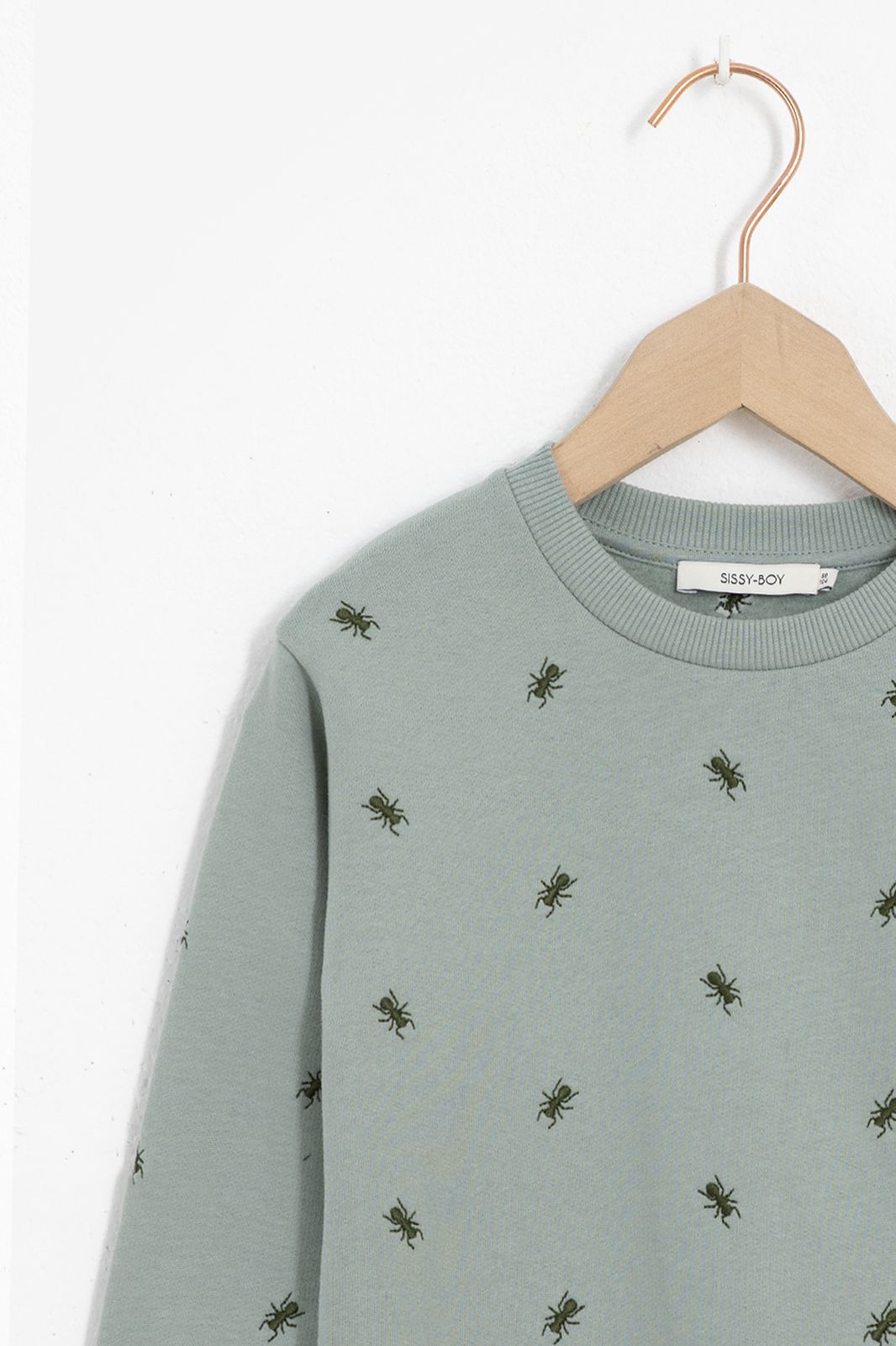 Groene sweater met insecten embroidery - Kids | Sissy-Boy