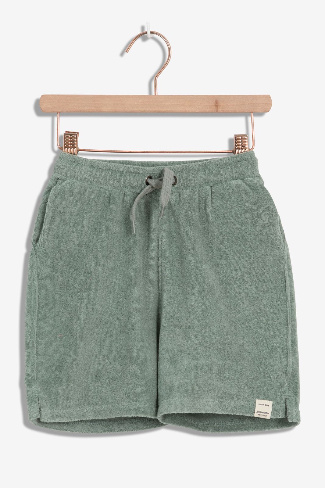 Groene badstof shorts