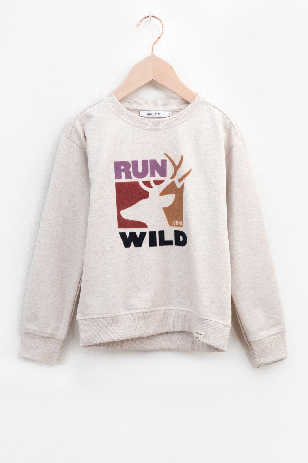 Lichtgrijze sweater met print - Kids | Sissy-Boy