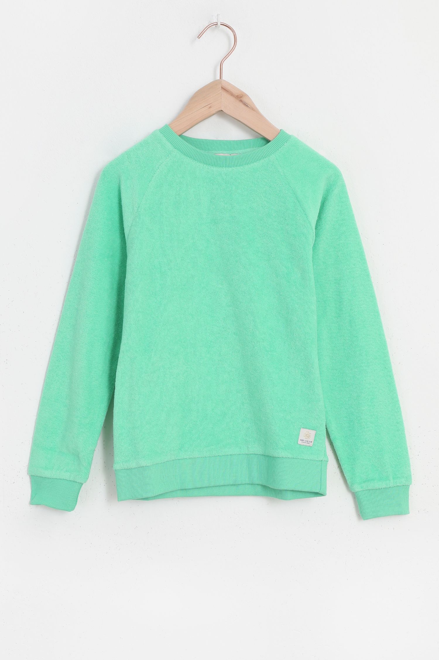 Lichtgroene badstof sweater Kids Sissy Boy