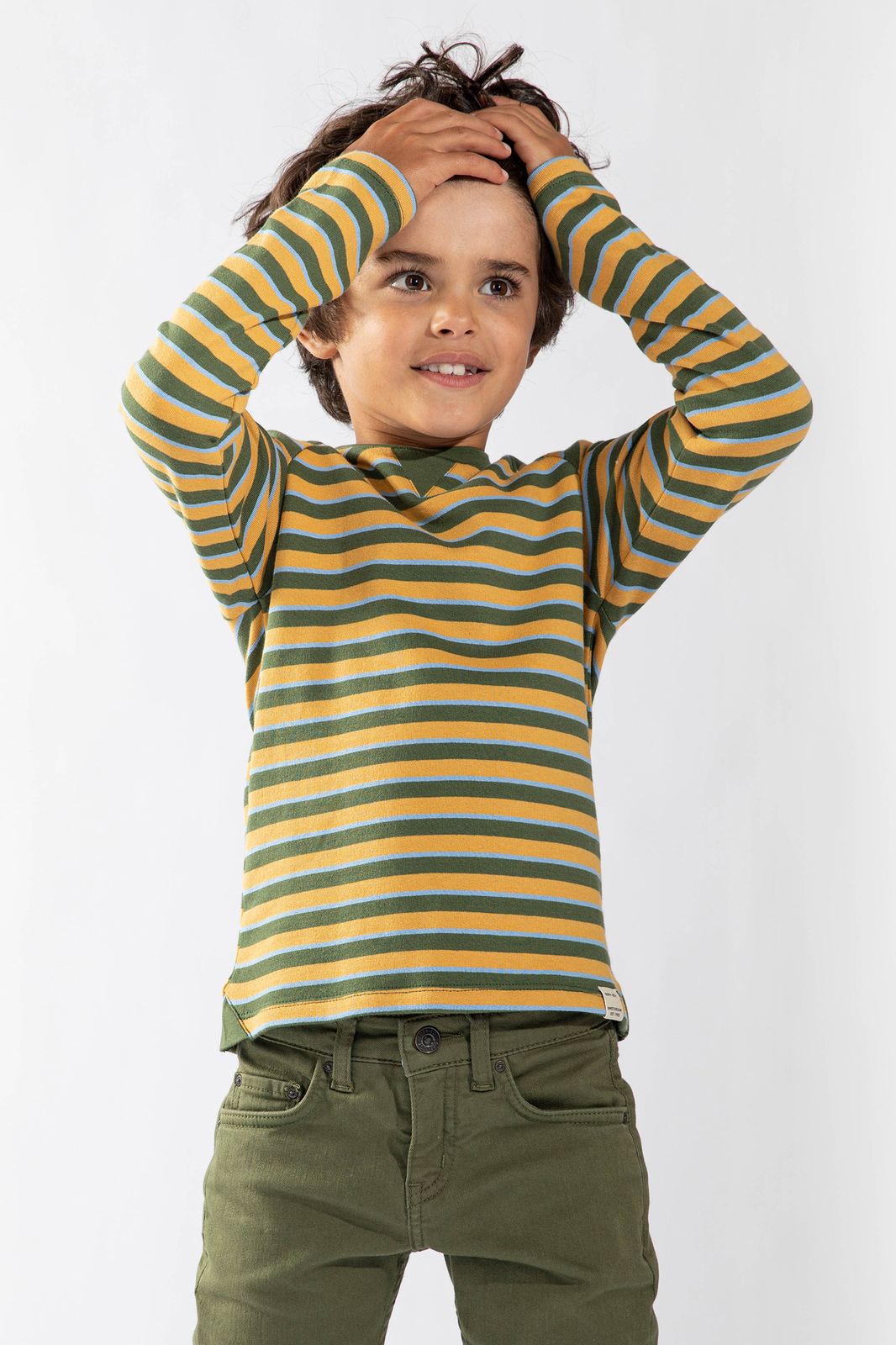 familie Ontstaan tijdschrift Geel gestreept T-shirt - Kids | Sissy-Boy