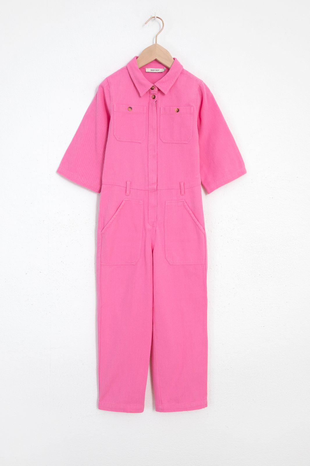 Roze katoenen jumpsuit - Kids | Sissy-Boy