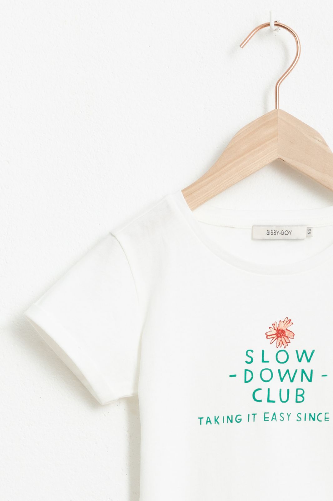 Wit T-shirt met tekst en korte mouwen - Kids | Sissy-Boy