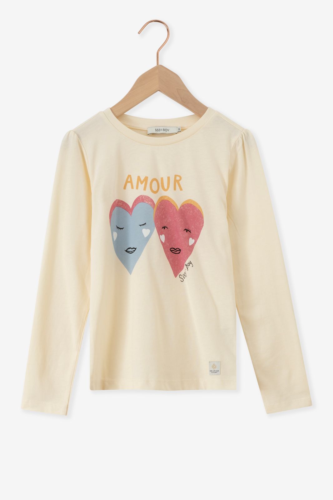 Beige longsleeve T-shirt met amour print - Kids | Sissy-Boy