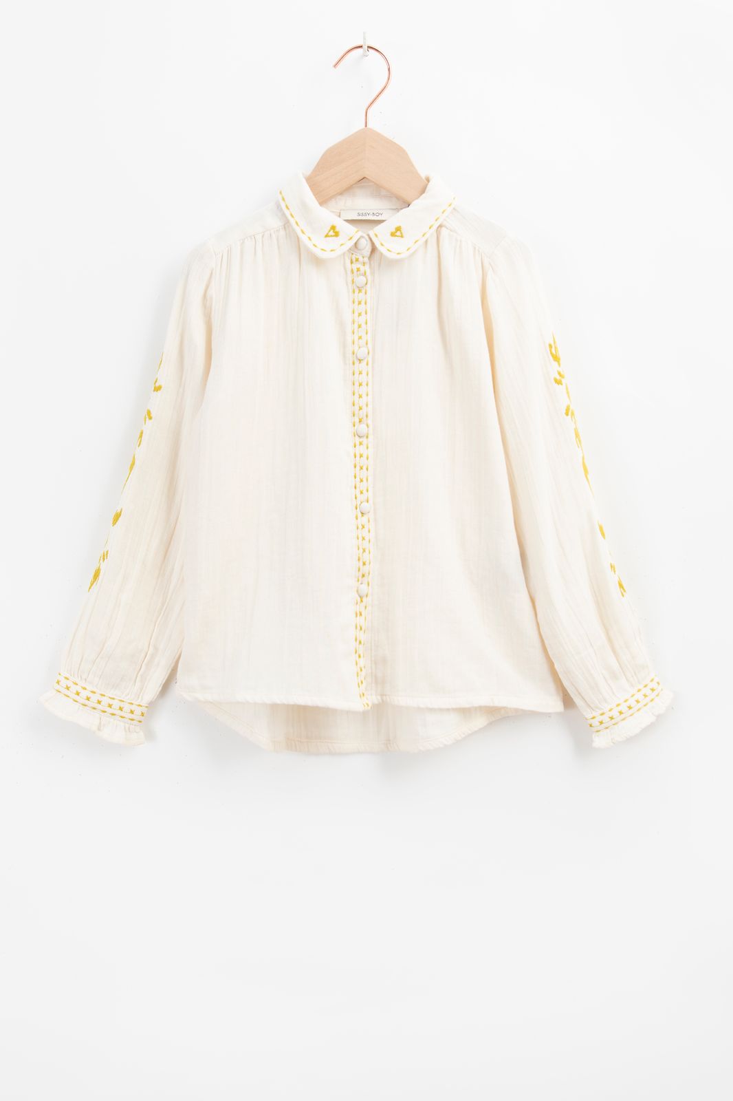 Witte blouse met geborduurde details - Kids | Sissy-Boy