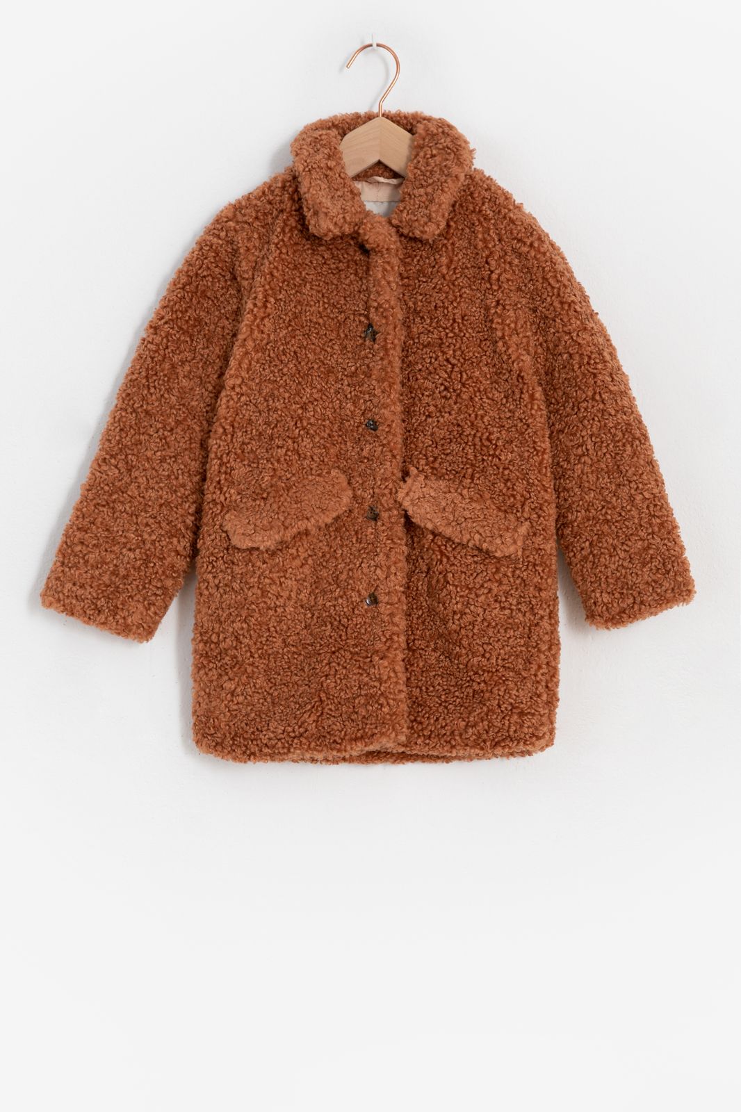 Manteau duveteux - marron