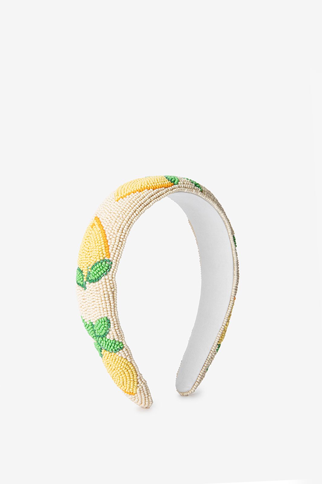 Serre-tête avec perles - jaune