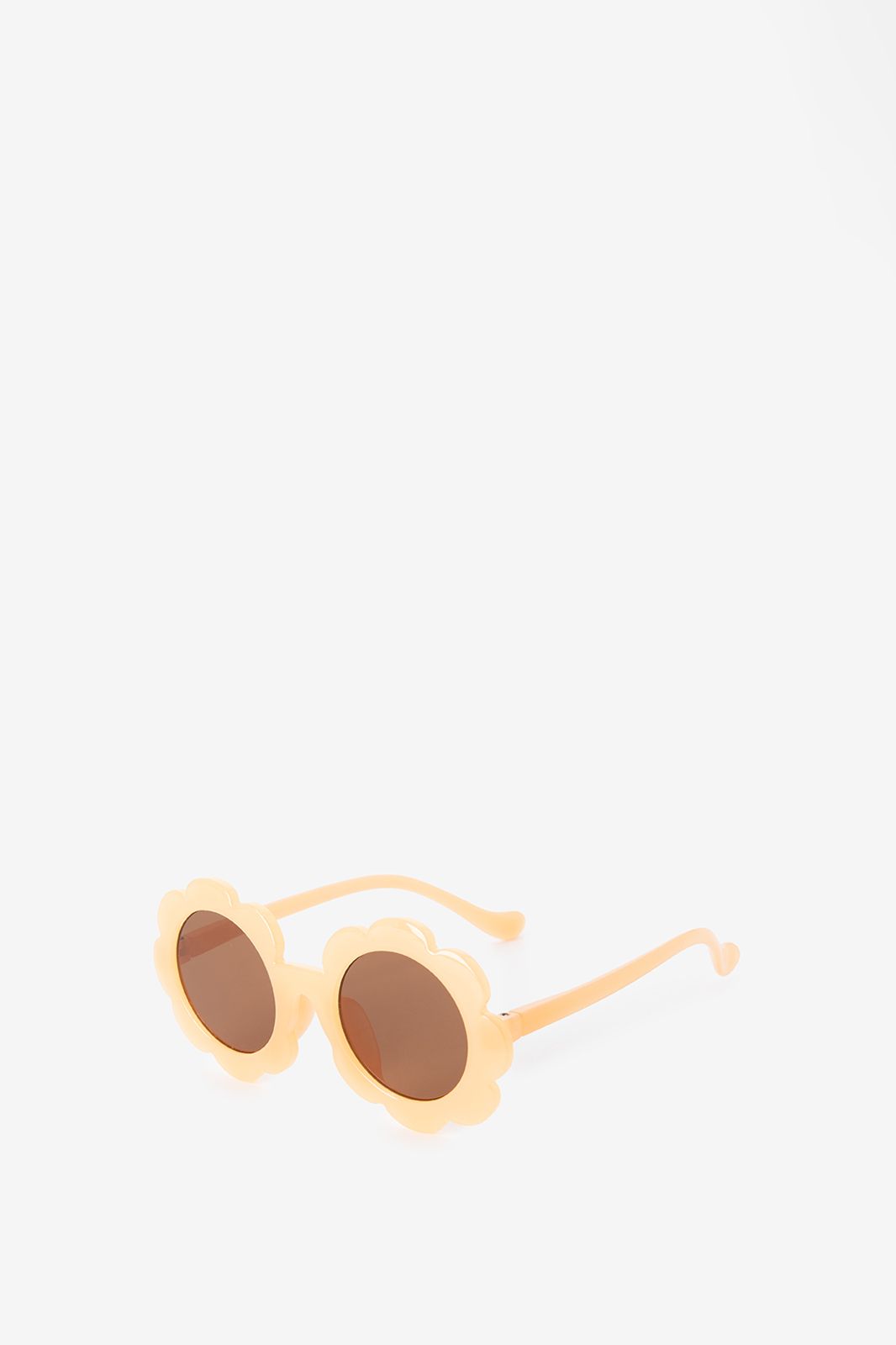 Lunettes de soleil avec monture fleur - orange clair