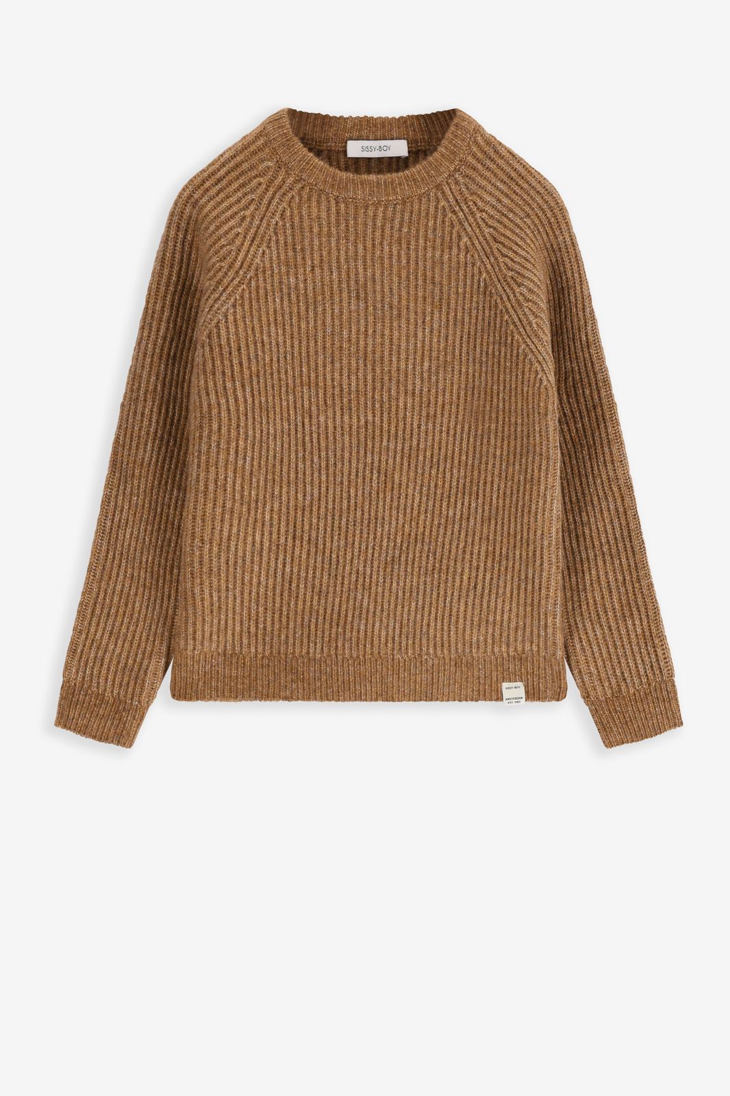 Strickpullover mit Raglanärmeln - braun