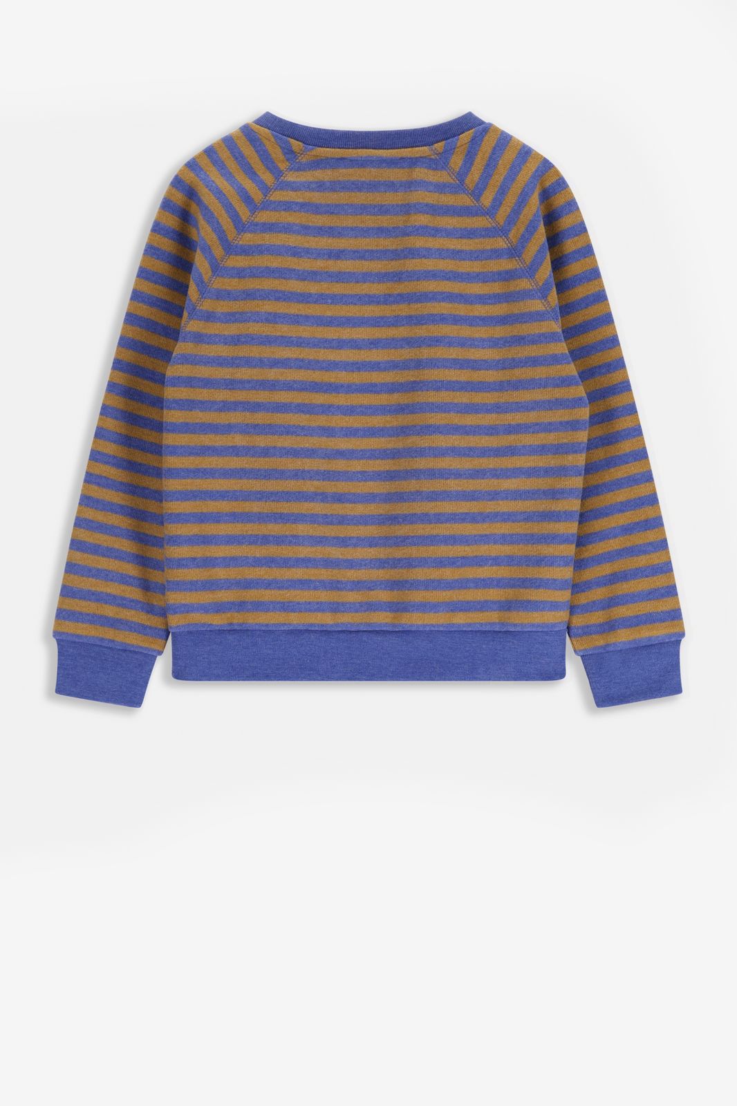 Blau gestreifter Sweater - braun