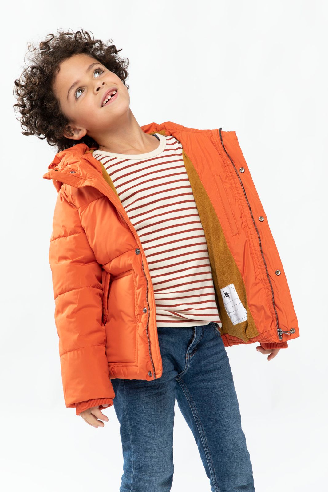 Oranje puffer jas - Kids | Sissy-Boy