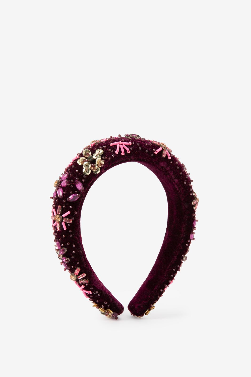 Bandeau avec paillettes - rouge foncé
