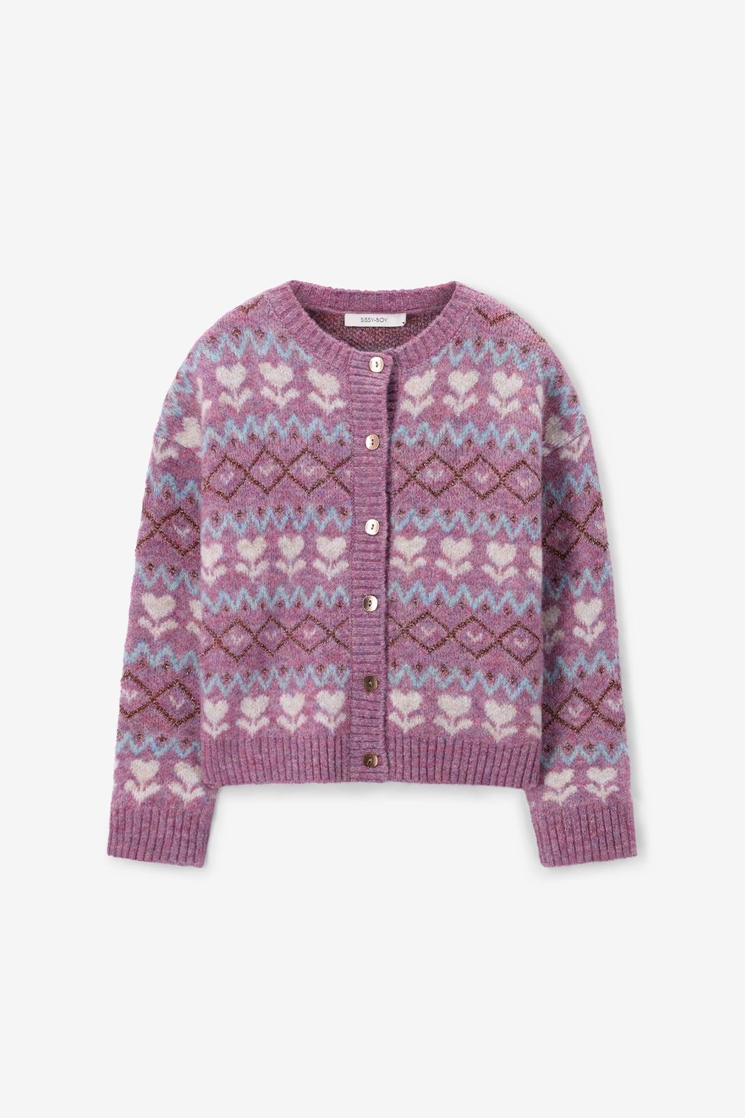 Gilet avec imprimé jacquard - violet