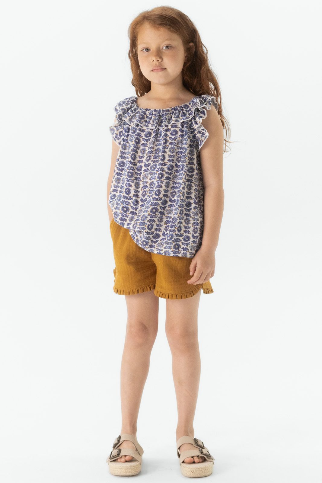 Top avec volants - multicolore