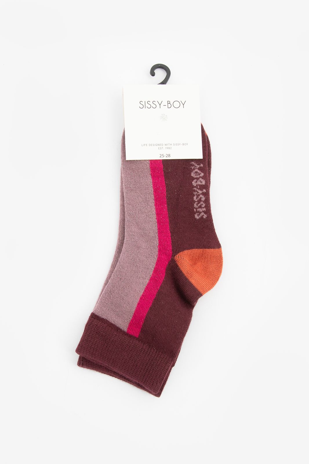 Paarse colourblock sokken