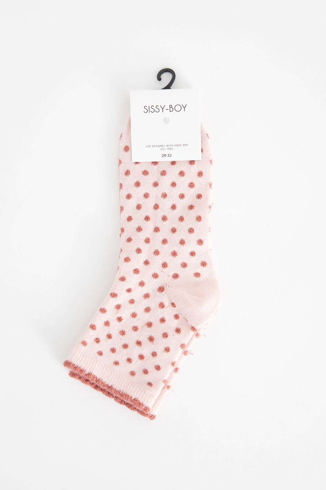 Glitzersocken mit Punkten - hellrosa