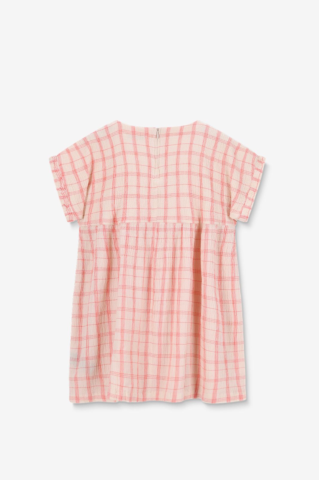 Kariertes Kleid - orange