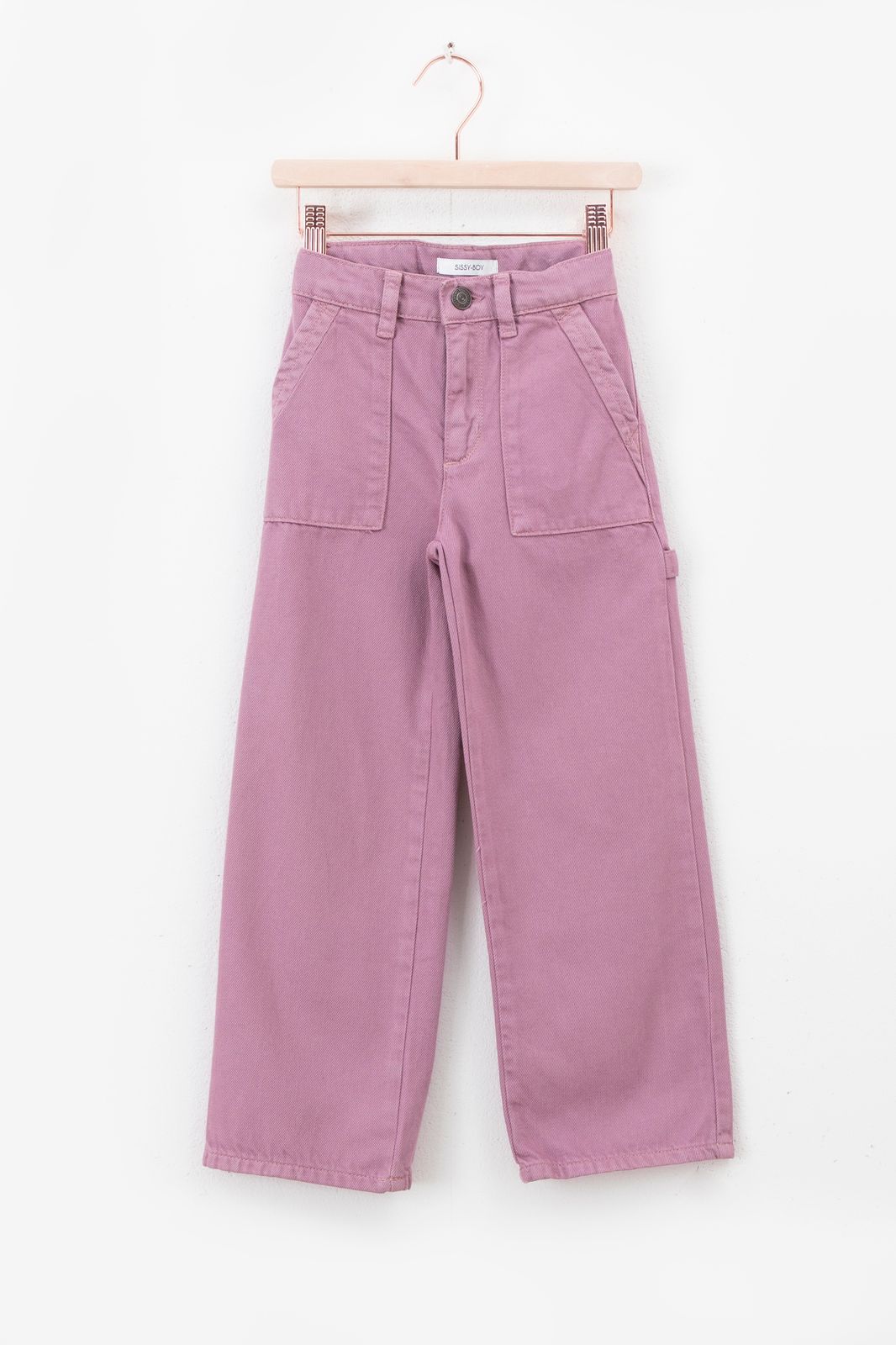 Pantalon cargo jambes droites - violet clair